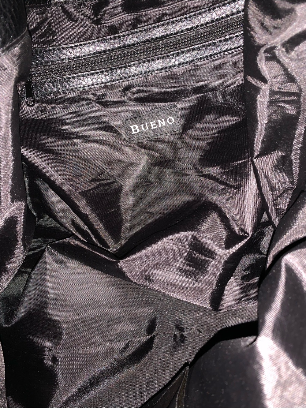 Bueno  , women's Zebra Print Tote Bag - Black and Cream - Picture 4 of 5